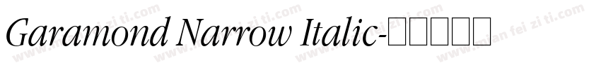 Garamond Narrow Italic字体转换